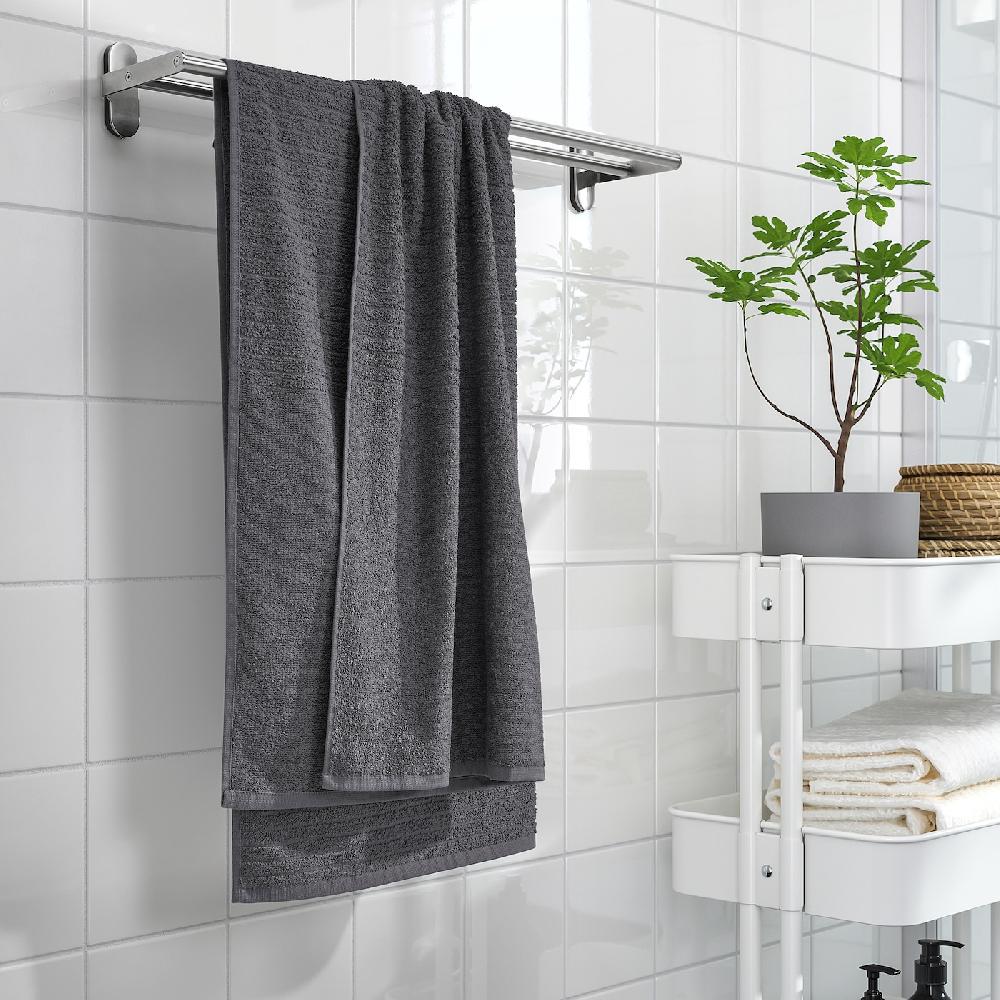 IKEA VÅGSJÖN Badetuch dunkelgrau 70x140 cm Angebote