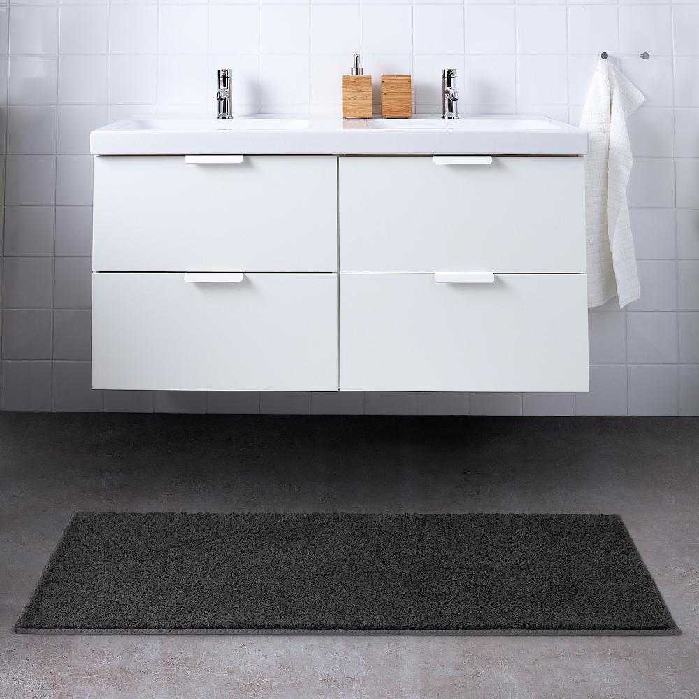 IKEA SÖDERSJÖN Badematte dunkelgrau 60x120 cm Günstiger Verkauf