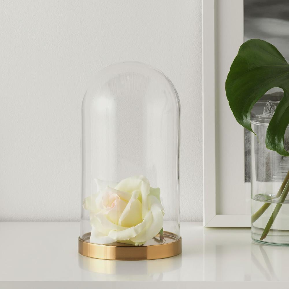 IKEA BEGÅVNING Glasglocke mit Teller 26 cm Sonderangebot