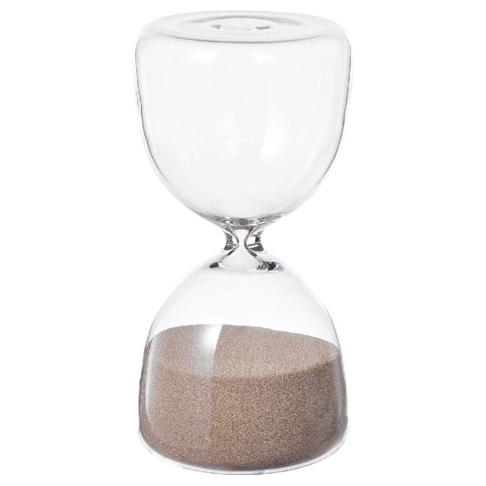IKEA EFTERTÄNKA Deko-Sanduhr Klarglas/sandfarben 15 cm