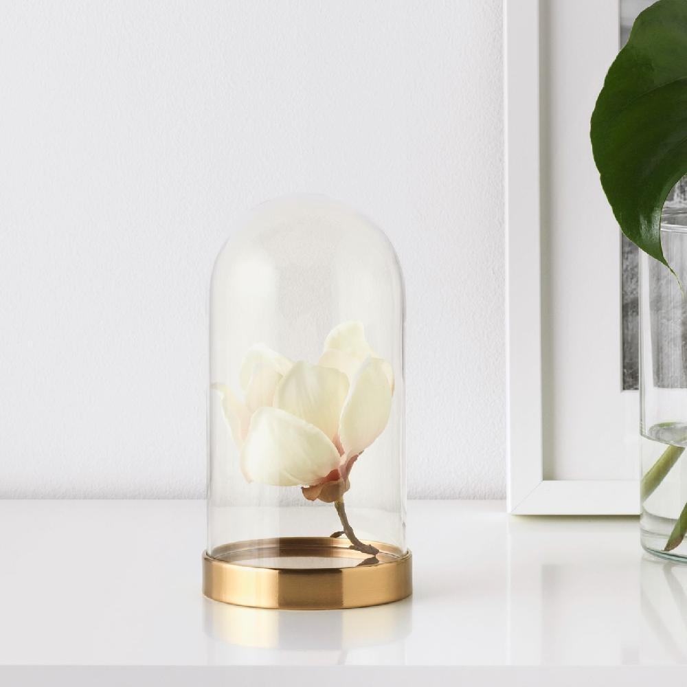 IKEA BEGÅVNING Glasglocke mit Teller 19 cm Saisonschlussverkauf