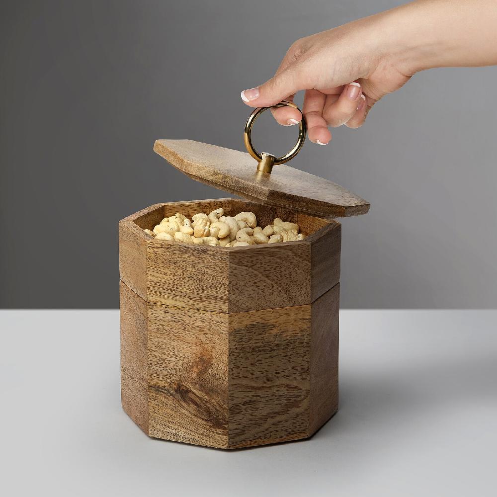 IKEA GOKVÄLLÅ Dose mit Deckel Holz 17x17x23 cm Vatertagsangebot