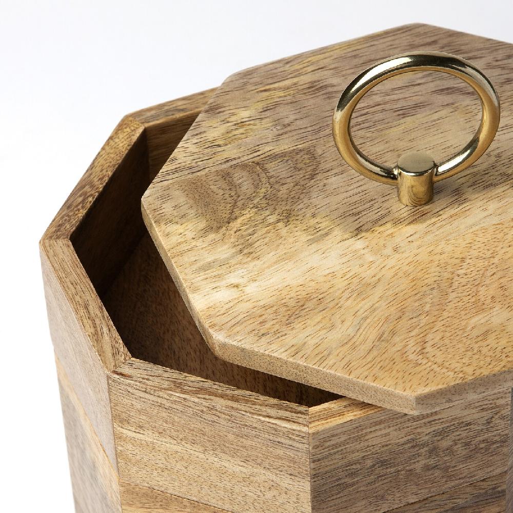 IKEA GOKVÄLLÅ Dose mit Deckel Holz 17x17x23 cm Vatertagsangebot