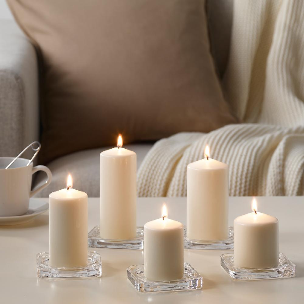 IKEA FENOMEN Blockkerze duftneutral 5er-Set naturfarben Online Outlet