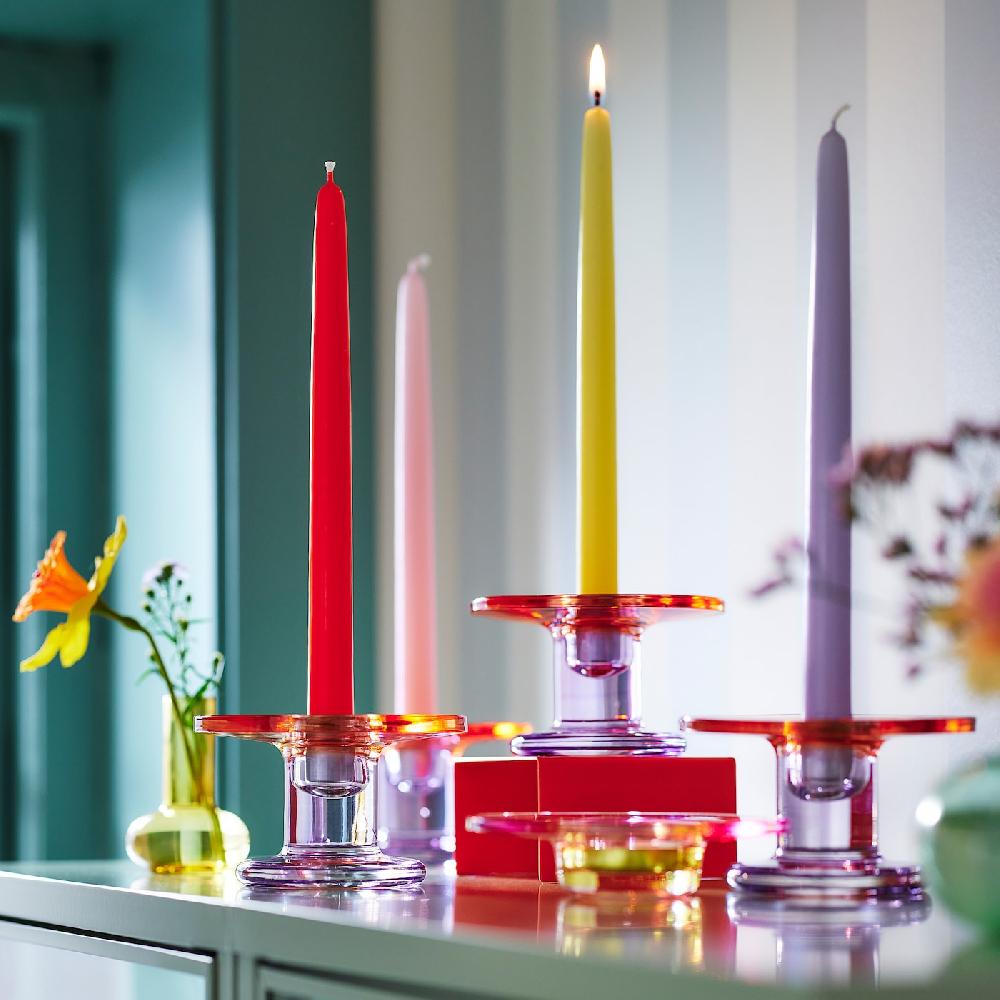 IKEA TJÄRLEK Kerzenständer bunt 7 cm Große Rabatte