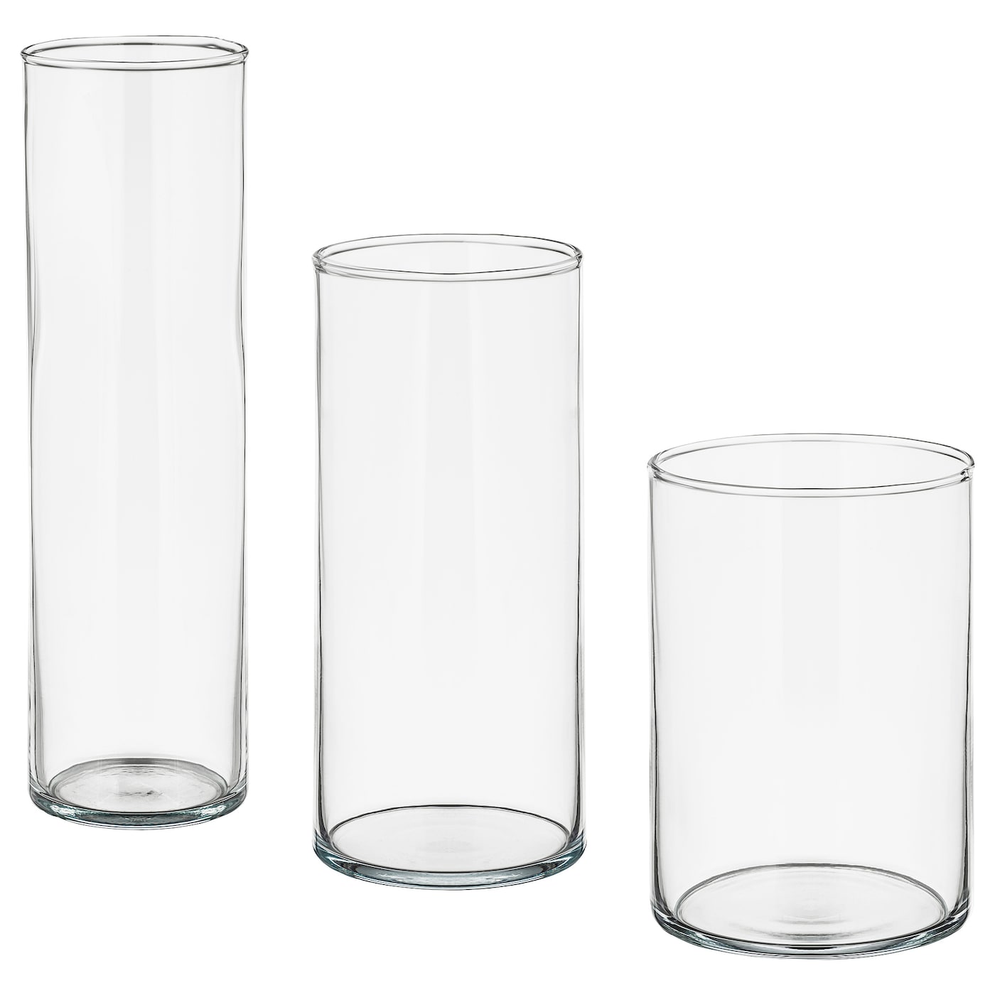 IKEA CYLINDER Vase 3er-Set Klarglas Bestseller