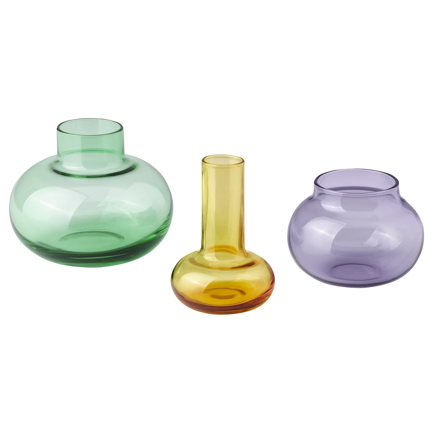 IKEA TJÄRLEK Vase 3er-Set bunt