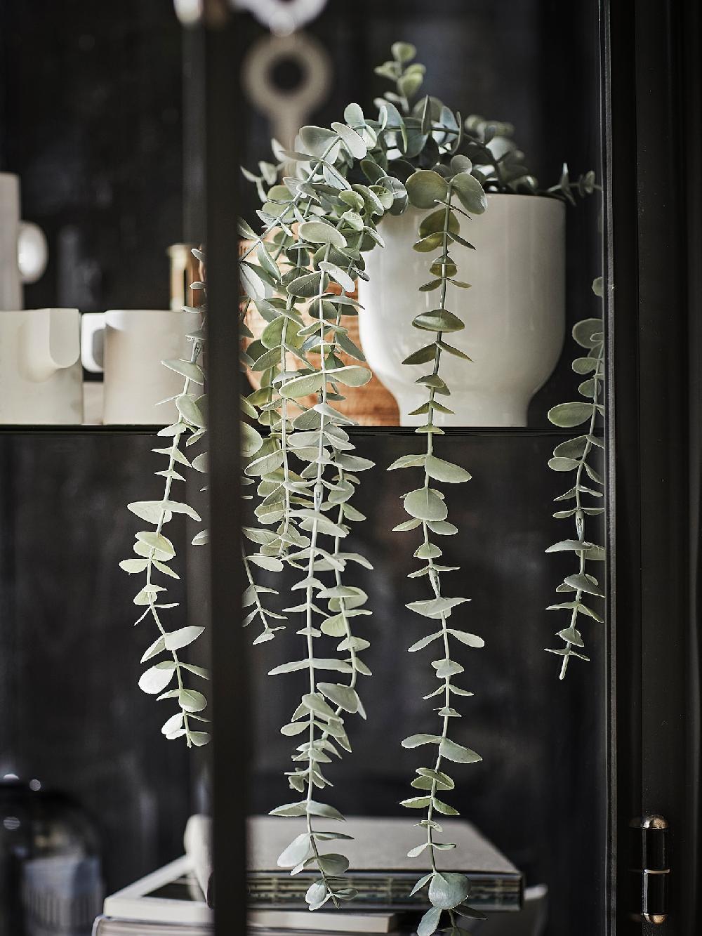 IKEA FEJKA Topfpflanze künstlich drinnen/draußen hängend/Eukalyptus 9 cm Bis zu 50% Rabatt