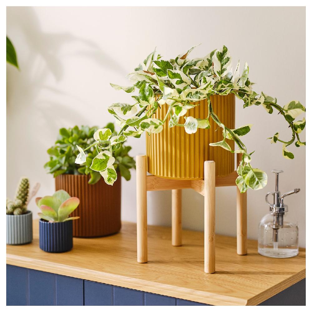 IKEA DAKSJUS Blumenständer Bambus 21 cm Im Verkauf