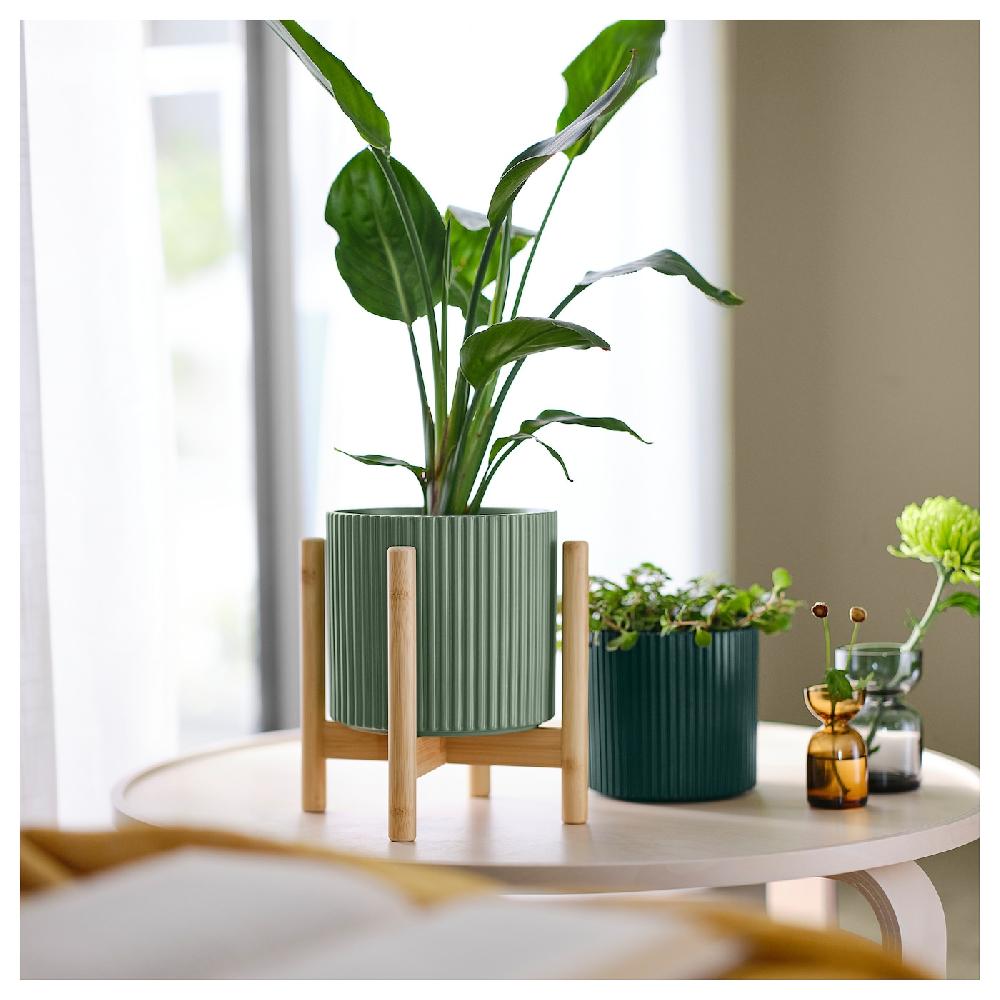 IKEA DAKSJUS Blumenständer Bambus 21 cm Im Verkauf