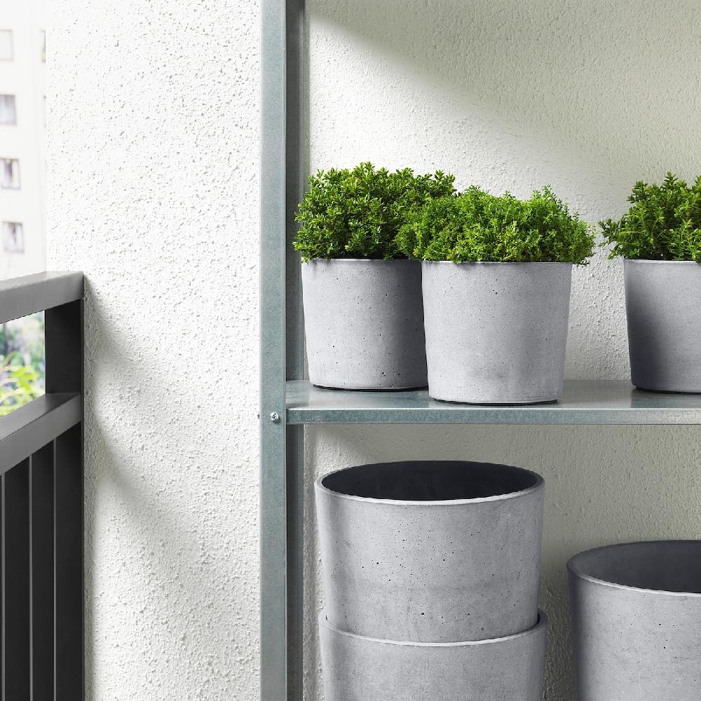 IKEA BOYSENBÄR Übertopf drinnen/draußen hellgrau 12 cm Rabatte dieses Monats
