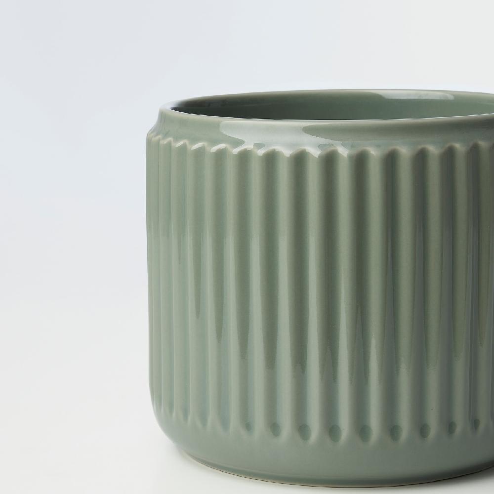 IKEA STILREN Übertopf dunkeltürkis 12 cm Online