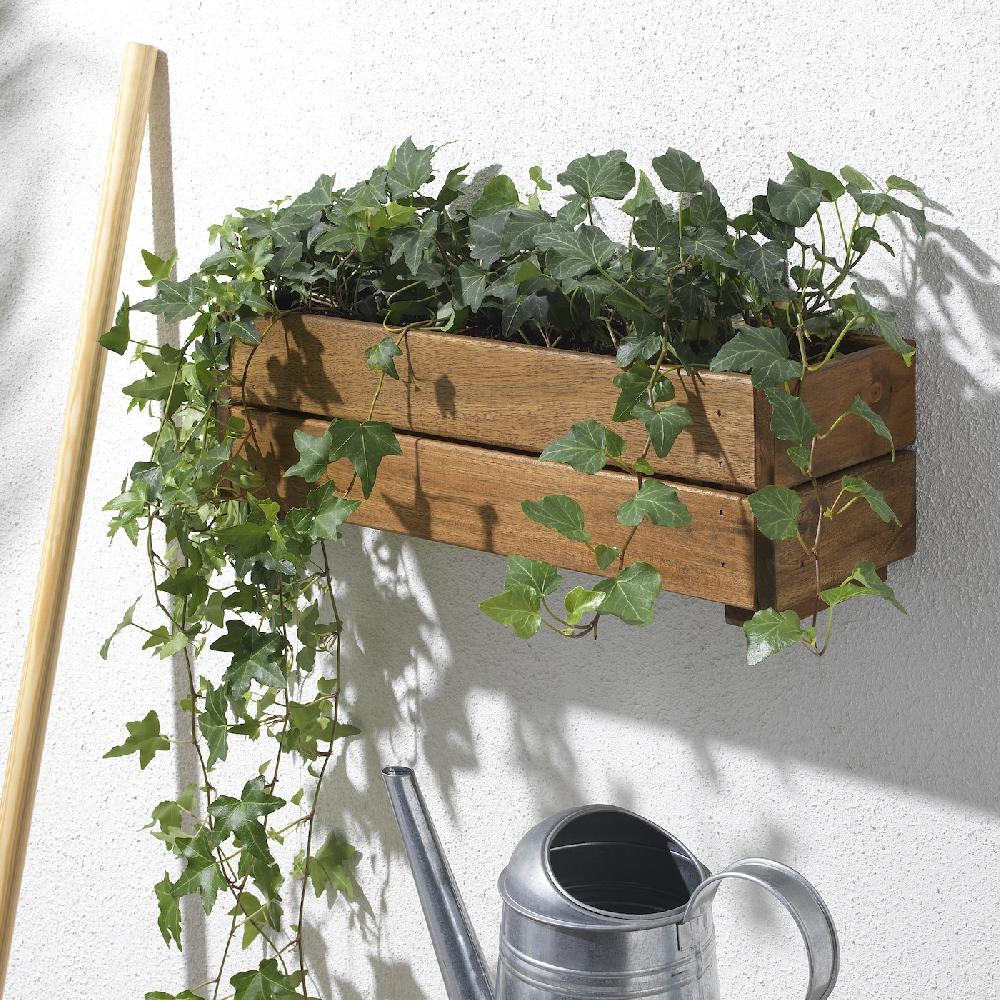 IKEA STJÄRNANIS Blumenkasten für draußen Akazie 43x15 cm Auslauf