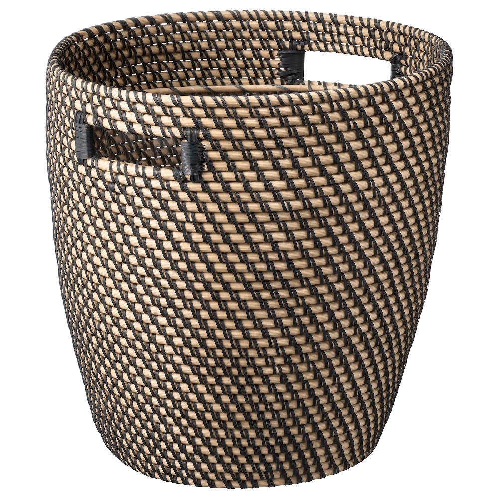 IKEA RÅGKORN Übertopf drinnen/draußen dunkelgrau/beige 32 cm