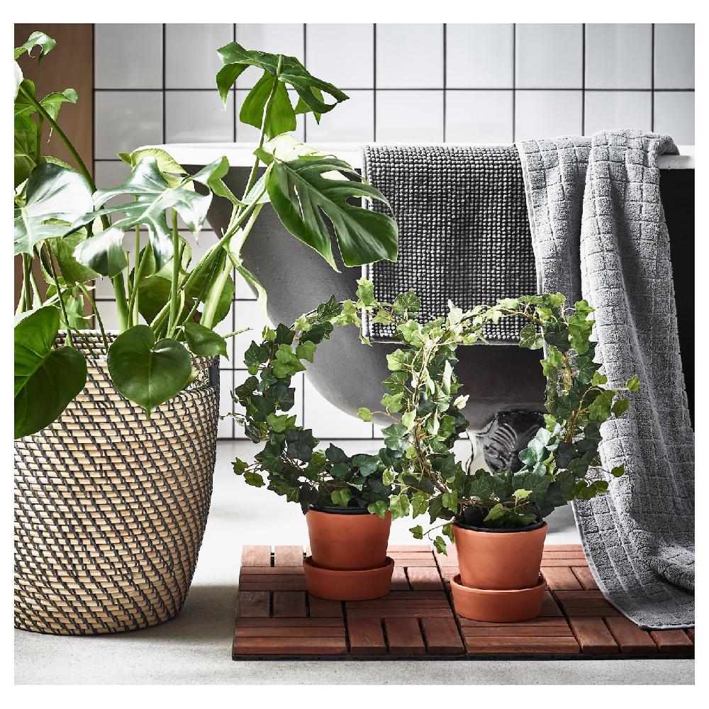 IKEA RÅGKORN Übertopf drinnen/draußen dunkelgrau/beige 32 cm Angebote