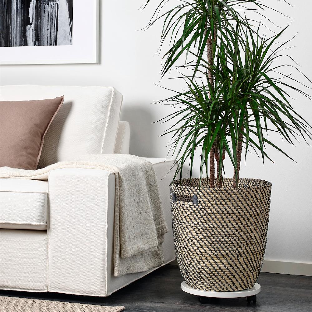 IKEA RÅGKORN Übertopf drinnen/draußen dunkelgrau/beige 32 cm Angebote