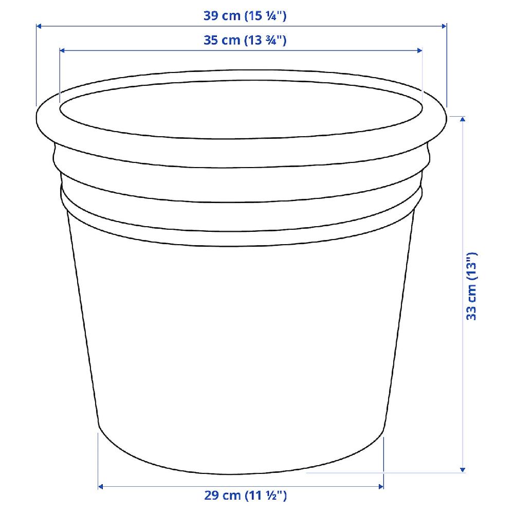 IKEA CURRYBLAD Blumentopf für draußen Terrakotta 35 cm im Angebot