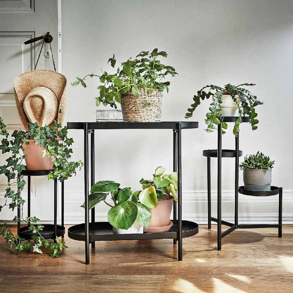 IKEA OLIVBLAD Blumenständer drinnen/draußen schwarz 35 cm Kostenloser Versand