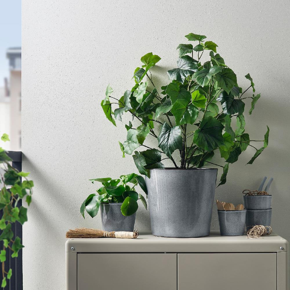 IKEA FJÄRILSBUSKE Übertopf drinnen/draußen/grau 24 cm Limitierter Zeitrabatt