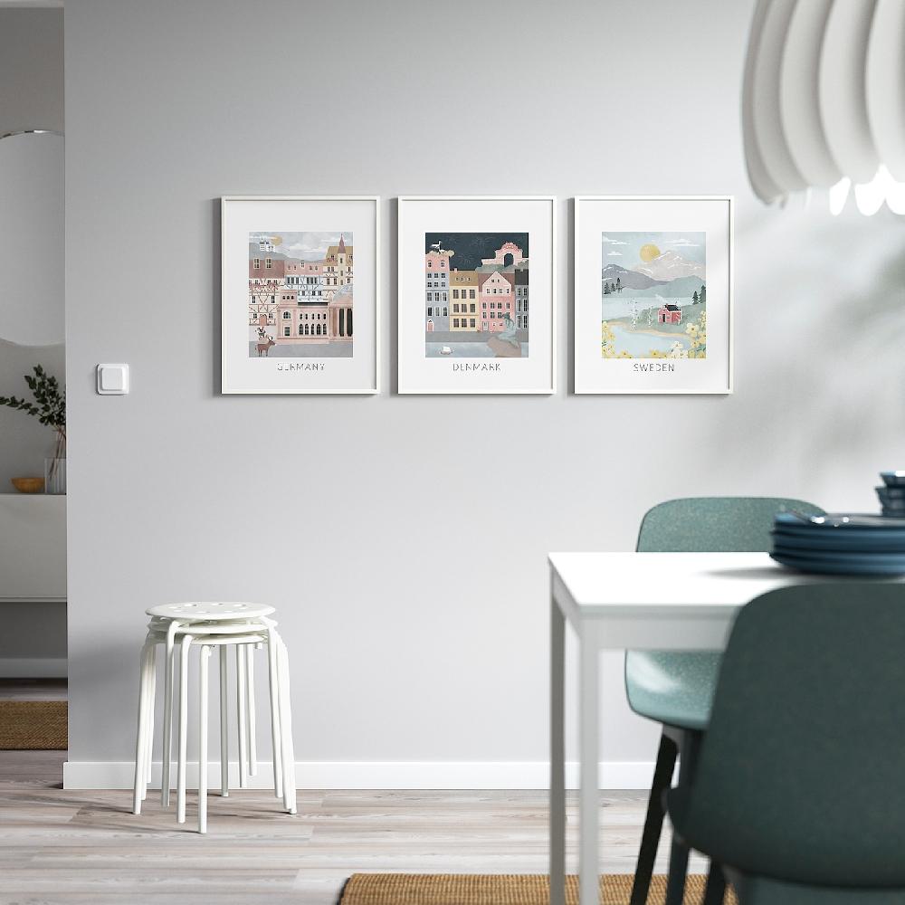 IKEA BILD Bild Illustration Deutschland 40x50 cm Großer Ausverkauf