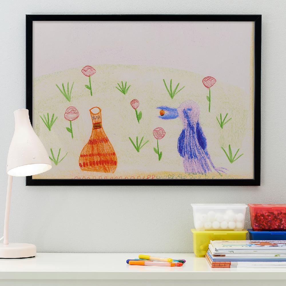 IKEA FISKBO Rahmen schwarz 50x70 cm Begrenztes Angebot