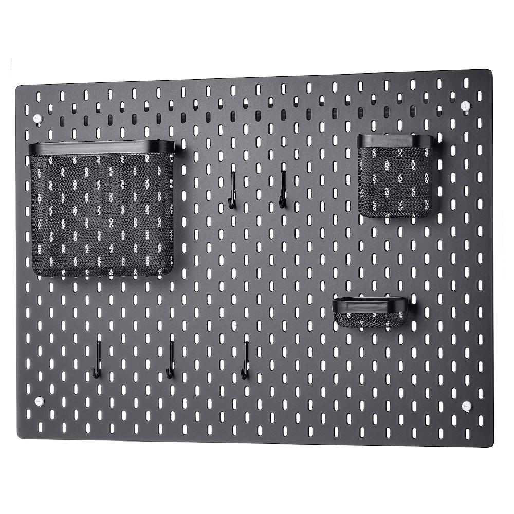 IKEA SKÅDIS Lochplatte/Kombination schwarz 76x56 cm Heißer Verkauf