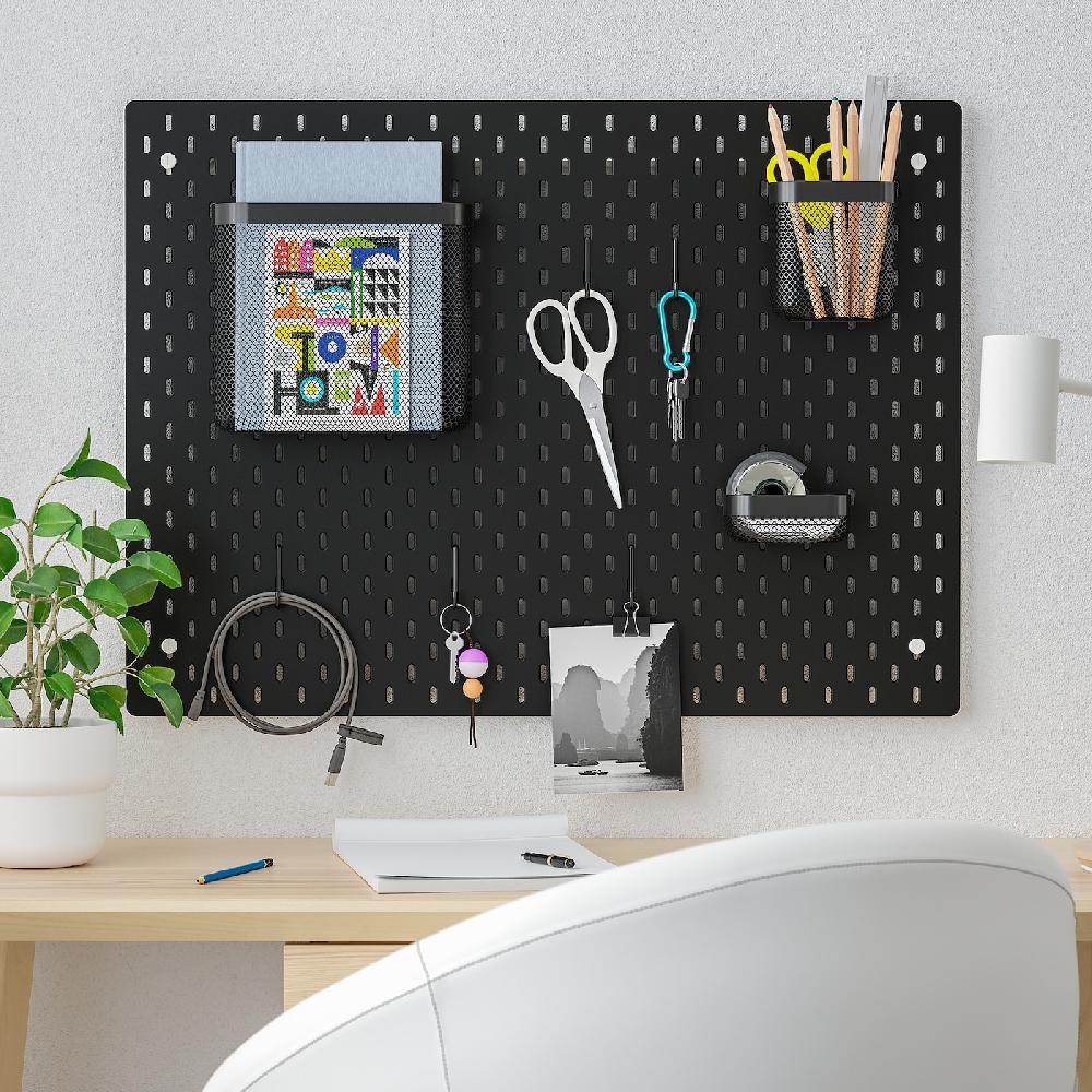 IKEA SKÅDIS Lochplatte/Kombination schwarz 76x56 cm Heißer Verkauf