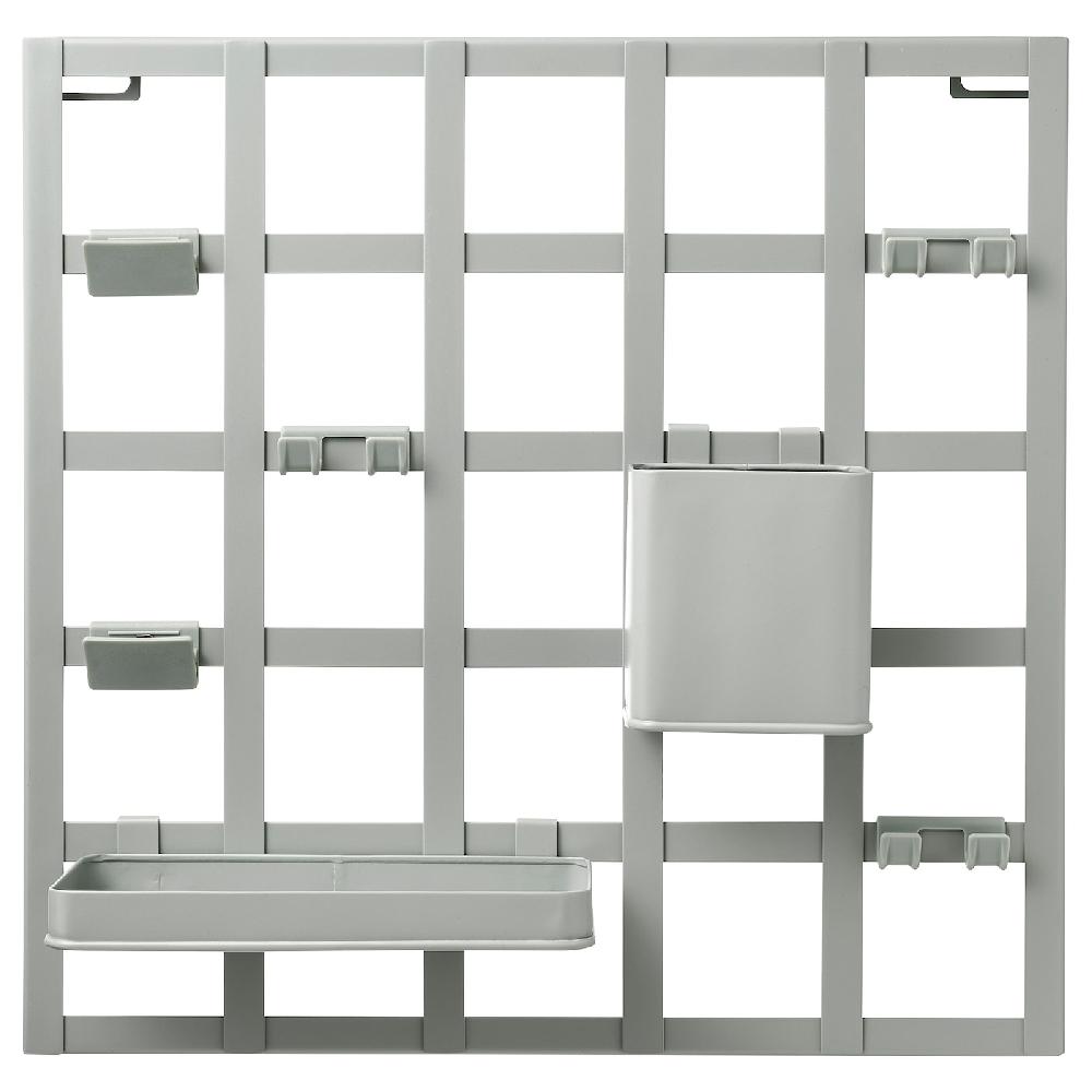 IKEA SNICKRA Ordnungstafel 8-teilig graugrün 38x38 cm Top Angebot