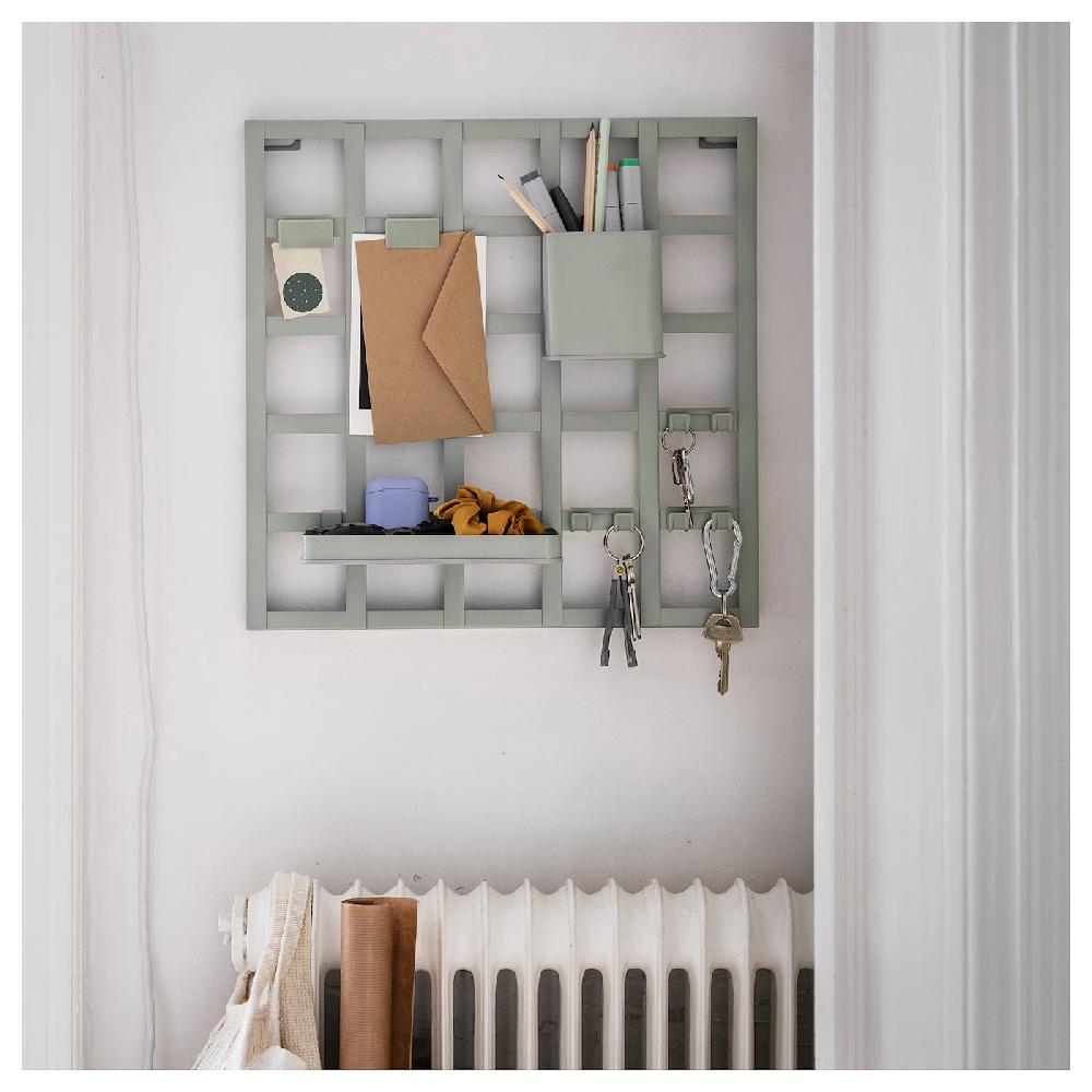 IKEA SNICKRA Ordnungstafel 8-teilig graugrün 38x38 cm Top Angebot