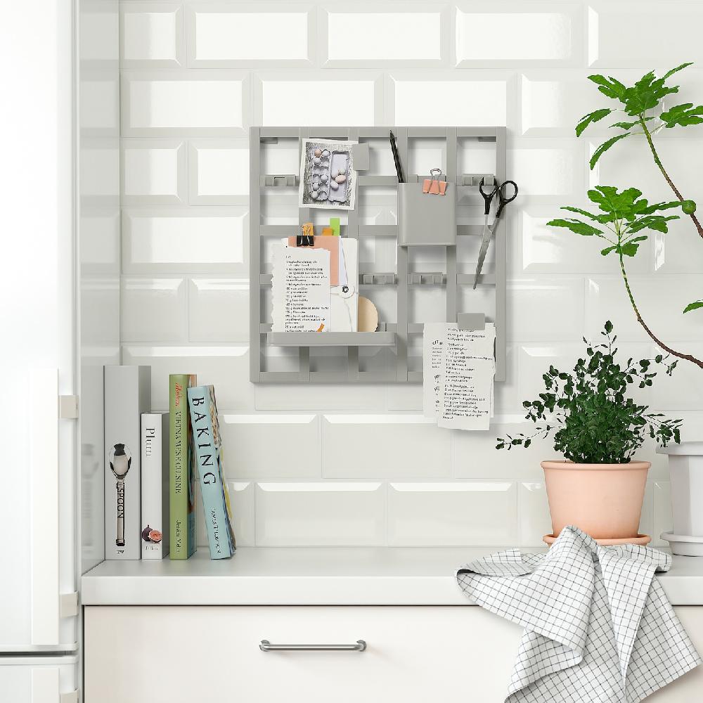 IKEA SNICKRA Ordnungstafel 8-teilig graugrün 38x38 cm Top Angebot