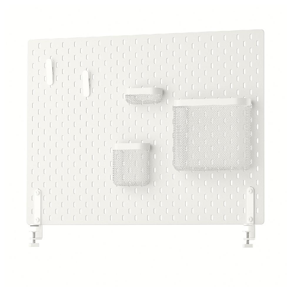 IKEA SKÅDIS Lochplatte/Kombination weiß 76x56 cm