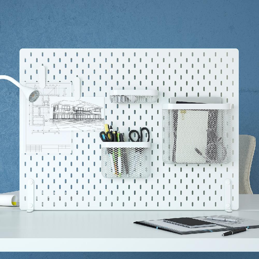 IKEA SKÅDIS Lochplatte/Kombination weiß 76x56 cm Neueste Mode
