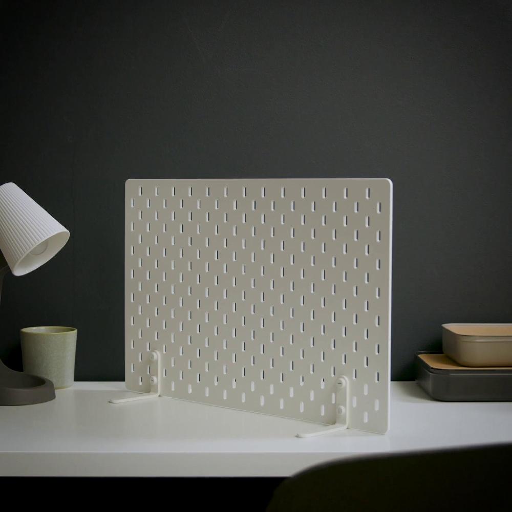 IKEA SKÅDIS Lochplatte frei stehend weiß 56x37 cm Online Outlet