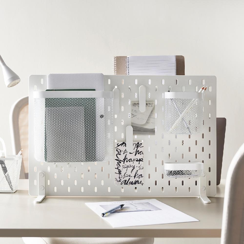 IKEA SKÅDIS Lochplatte frei stehend weiß 56x37 cm Online Outlet