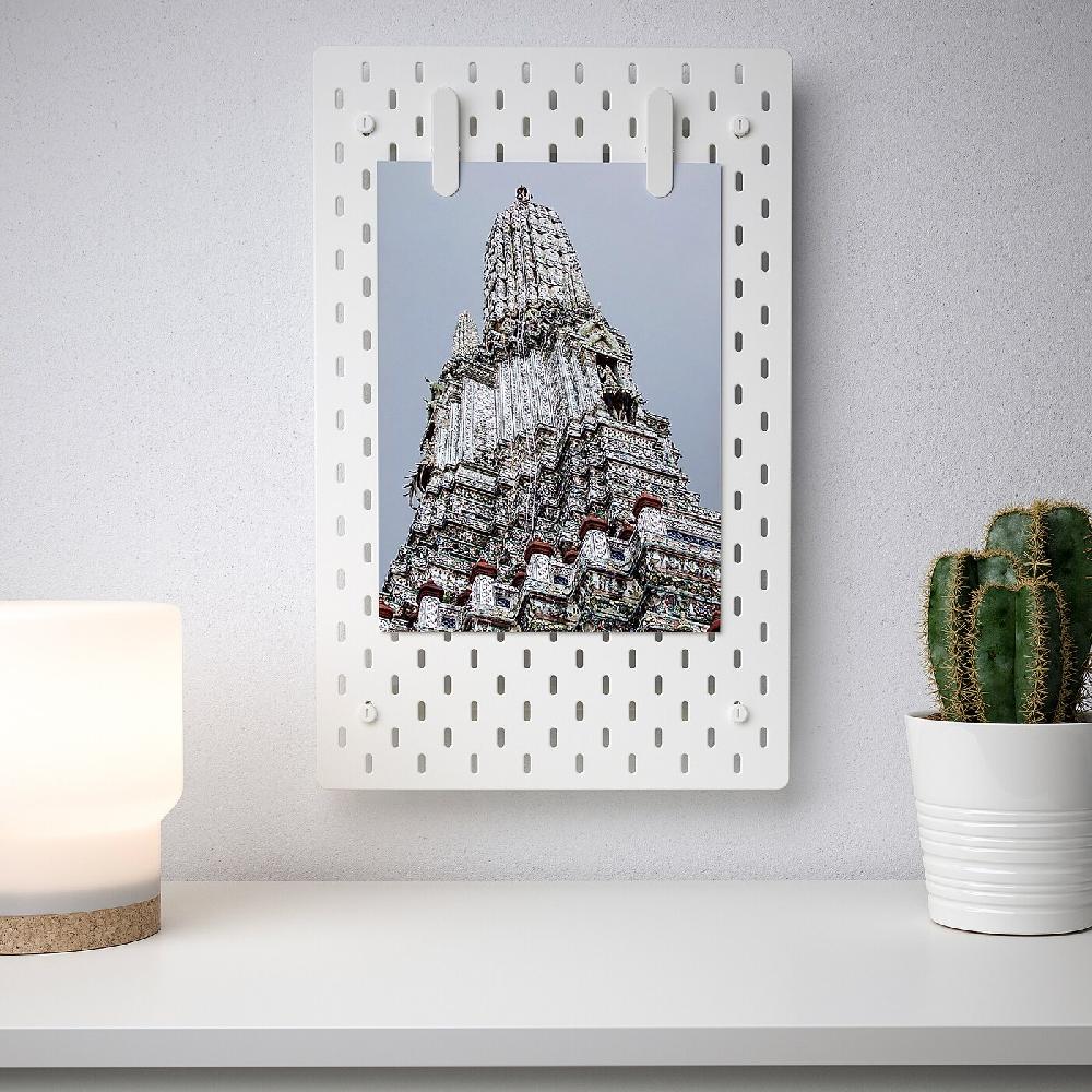 IKEA SKÅDIS Lochplatte/Kombination weiß 36x56 cm Große Rabatte