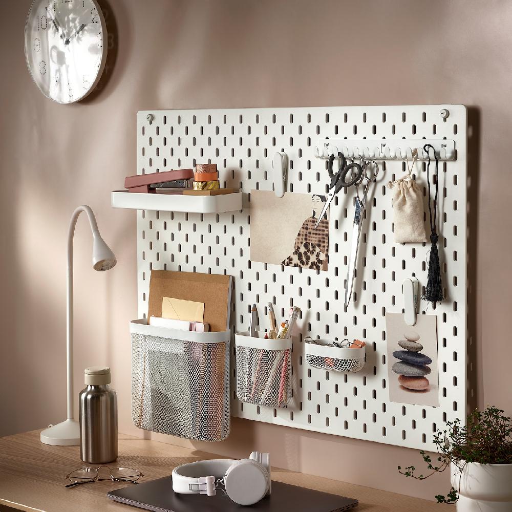 IKEA SKÅDIS Lochplatte weiß 76x56 cm Tägliche Deals