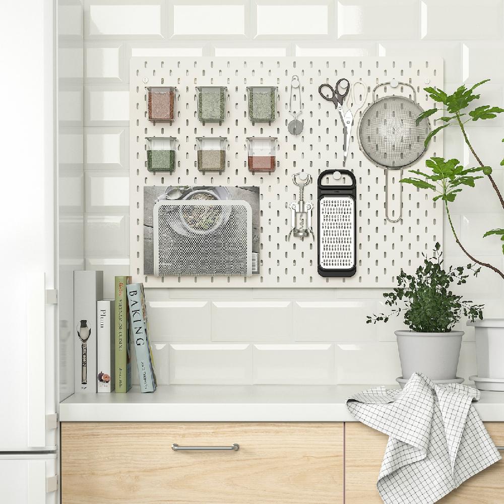 IKEA SKÅDIS Lochplatte weiß 76x56 cm Tägliche Deals