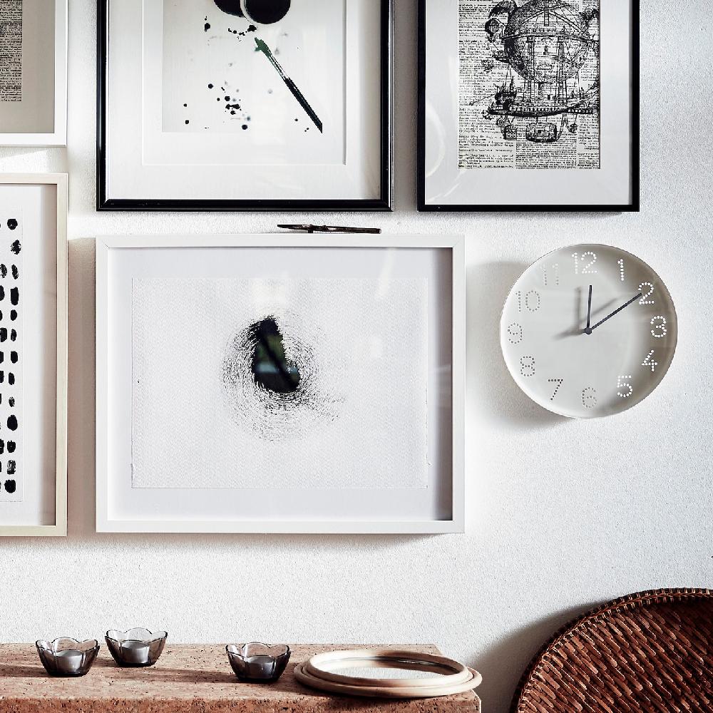 IKEA TROMMA Wanduhr weiß 25 cm Tiefpreis