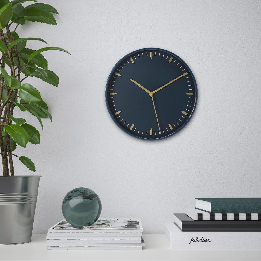 IKEA SKÄRIG Wanduhr blau 26 cm JETZT KAUFEN