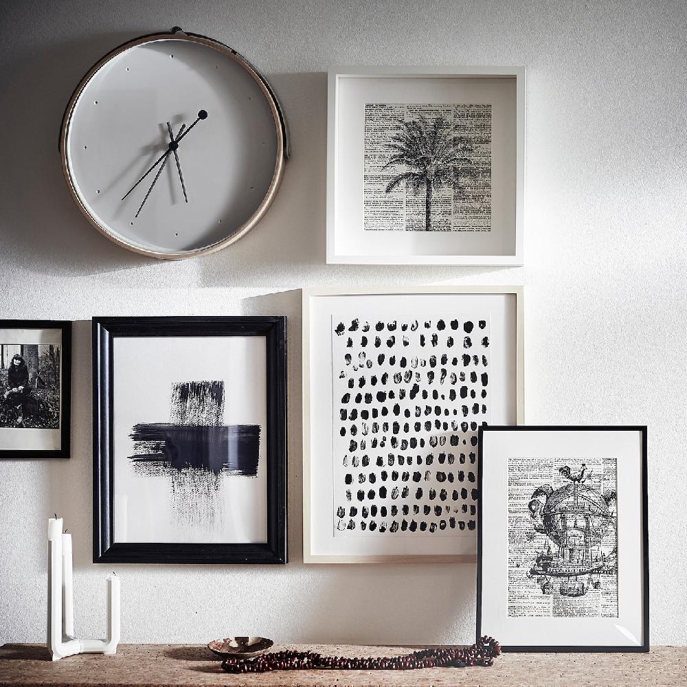 IKEA ROTBLÖTA Wanduhr Eschenfurnier/hellgrau 42 cm Neueste Stile