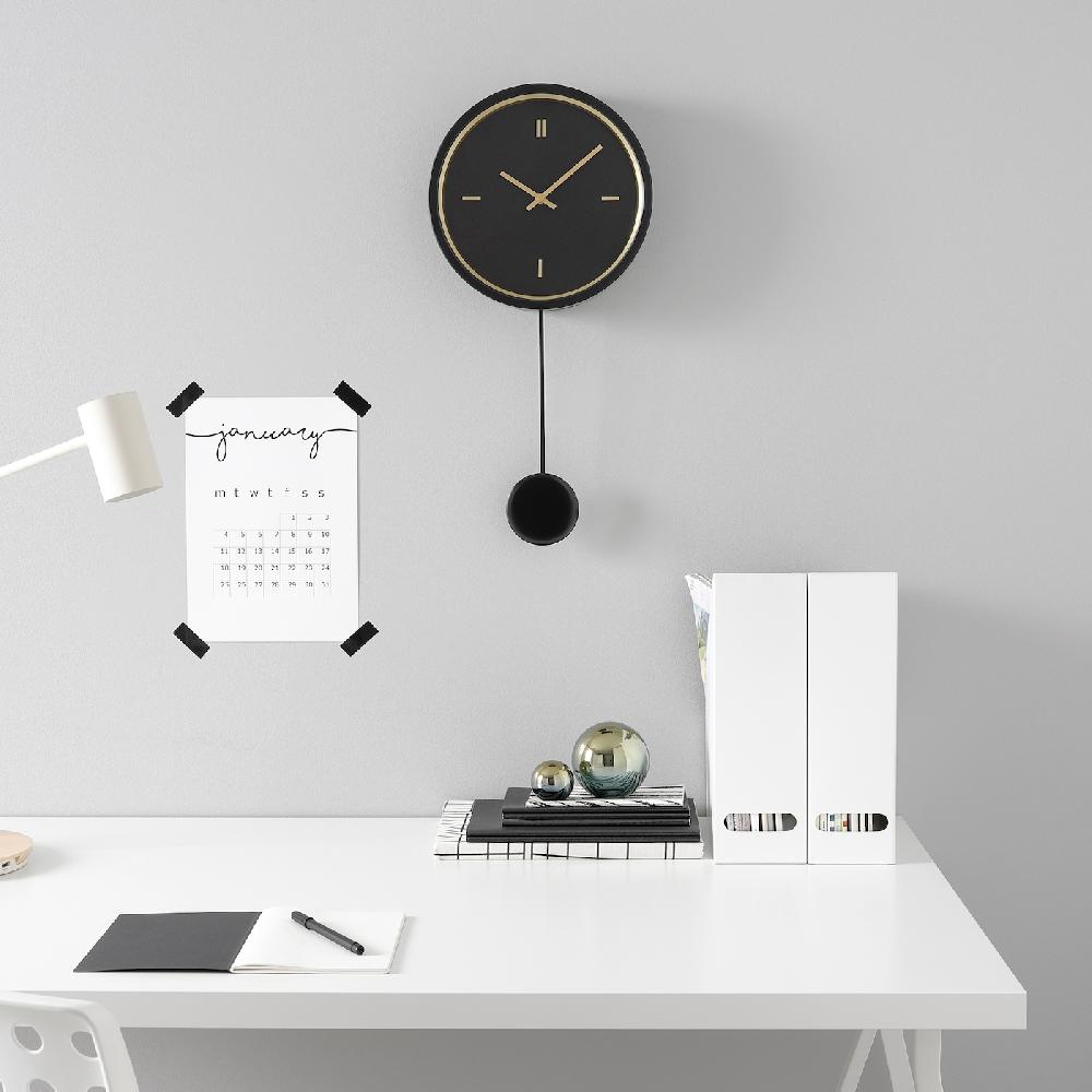 IKEA STURSK Wanduhr schwarz 26 cm Letzte 2 Tage