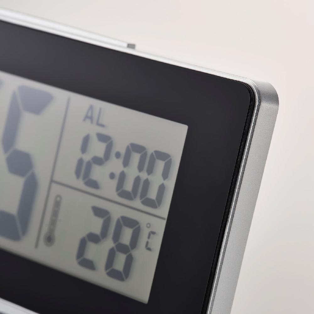 IKEA FILMIS Uhr/Thermometer/Wecker schwarz 16.5x9 cm Bis zu 50% Rabatt