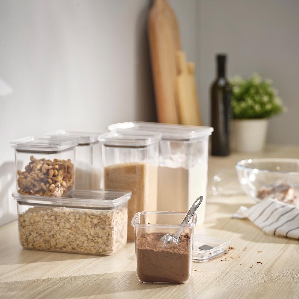 IKEA KORALLVIPPA Vorratsbehälter mit Deckel 6er-Set transparent Bis zu 65% Rabatt