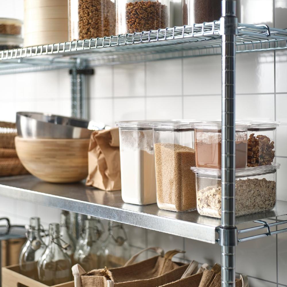 IKEA KORALLVIPPA Vorratsbehälter mit Deckel 6er-Set transparent Bis zu 65% Rabatt