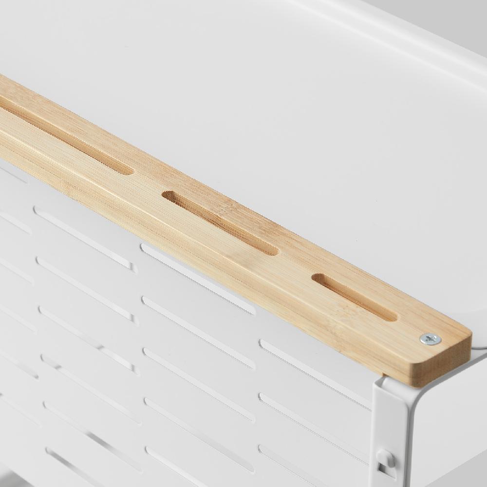 IKEA AVSTEG Miniregal für Arbeitsplatte Bambus/weiß 40x21 cm Nur noch ein Tag übrig