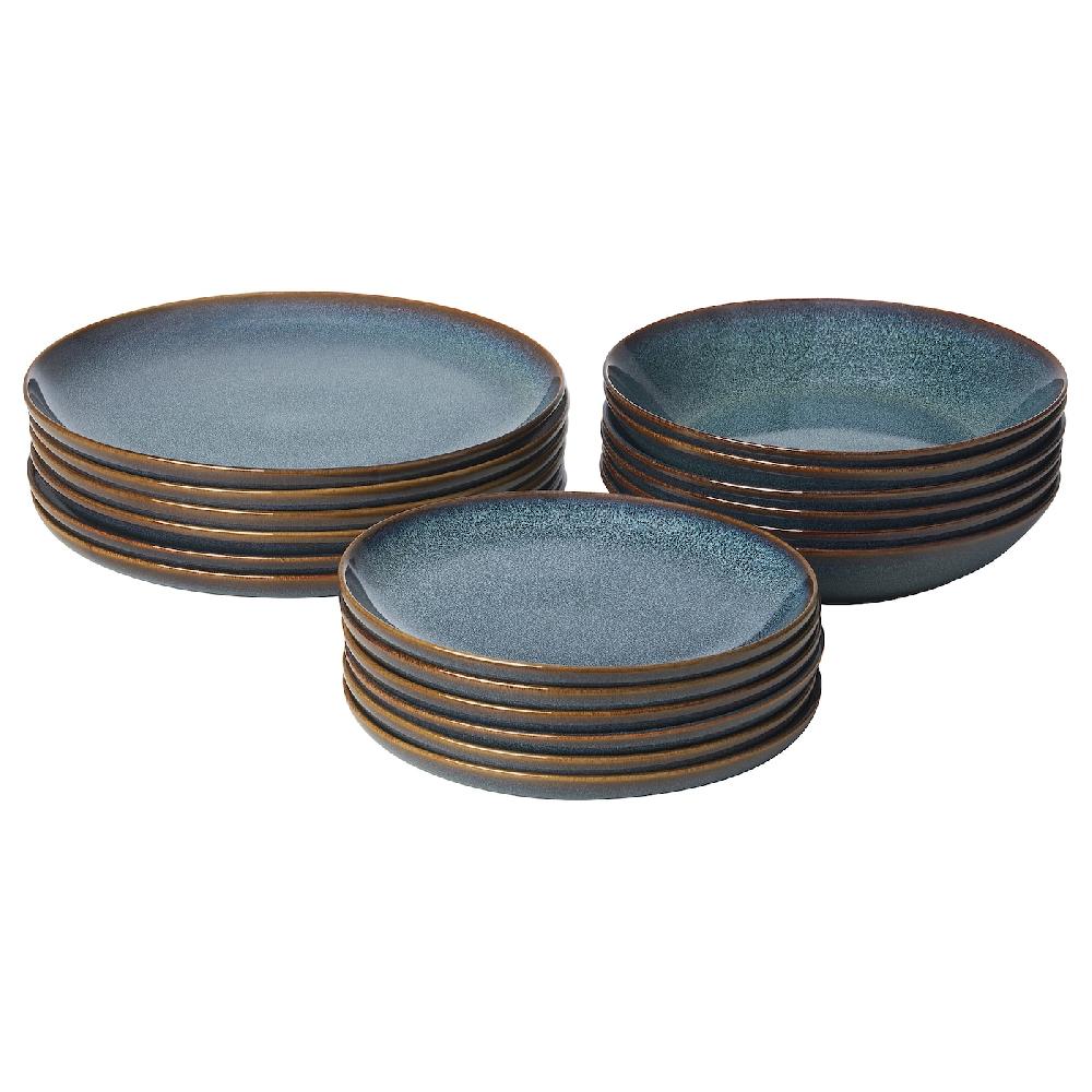 IKEA GLADELIG Service 18-tlg. blau