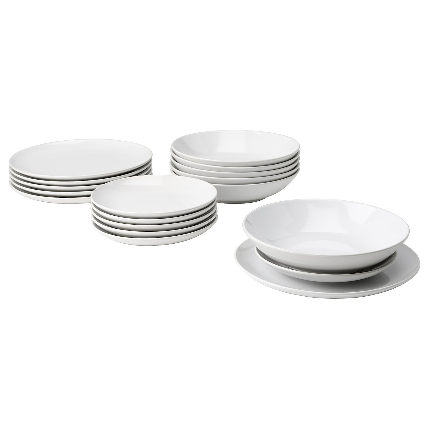 IKEA GODMIDDAG Service 18-tlg. weiß