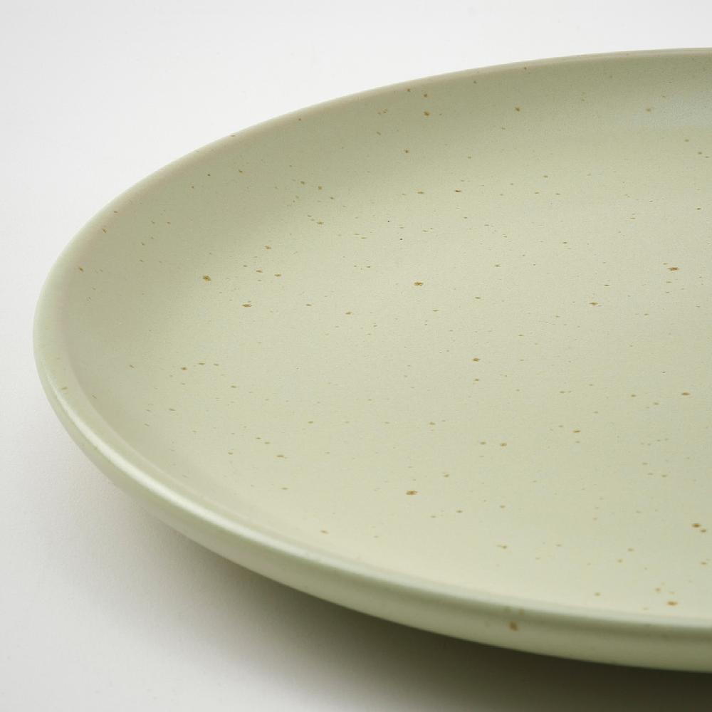 IKEA MOSSMAL Dessertteller Punkte/hellgrün 18 cm Im Verkauf