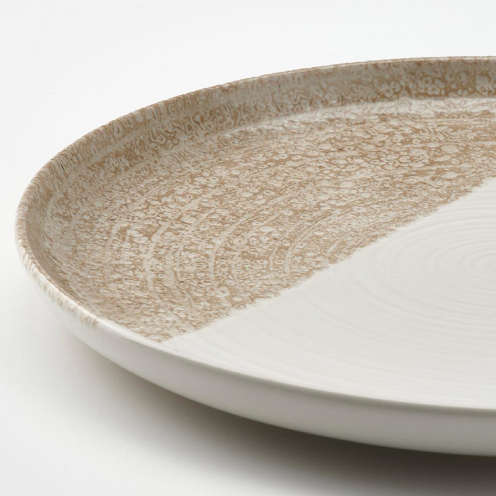 IKEA KRUSTISTEL Teller gemustert/hellbeige 25 cm Rabatte dieses Monats