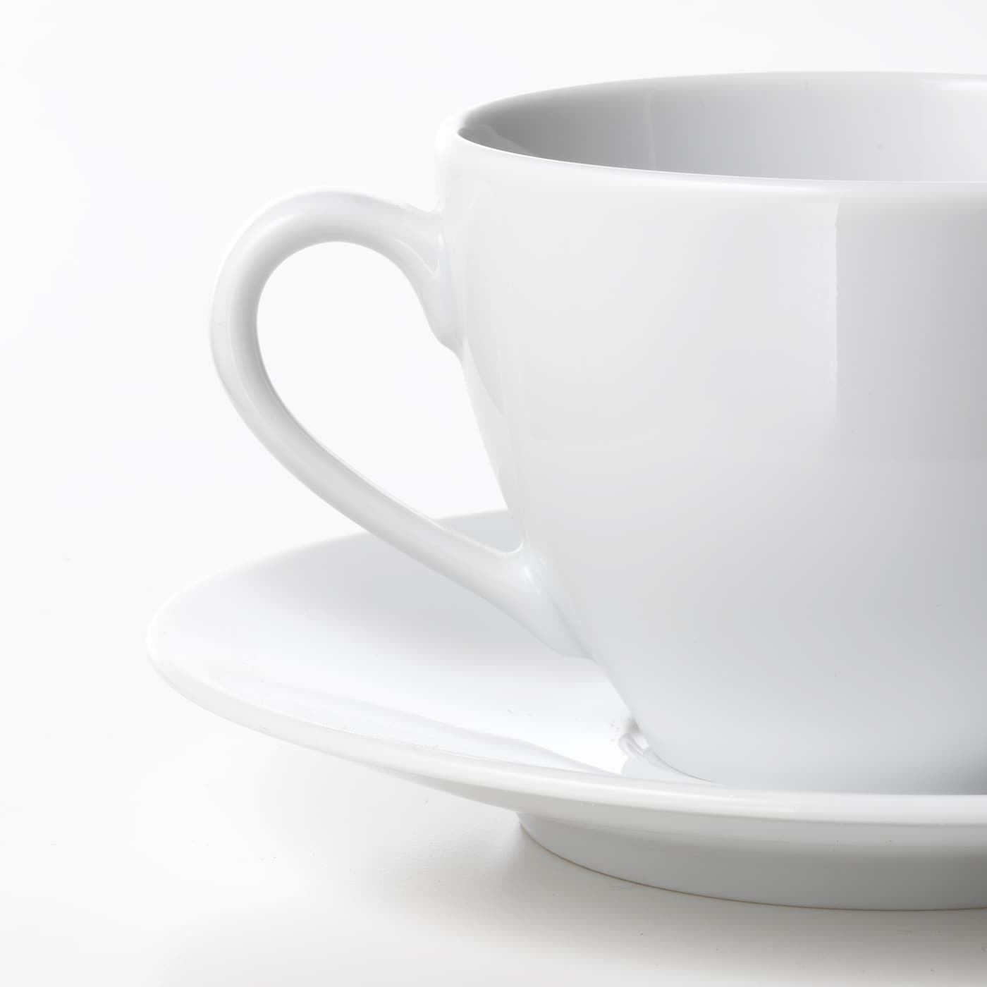 IKEA VÄRDERA Kaffeetasse und Untertasse weiß 20 cl Schlussverkauf